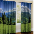 Lined Woven Curtain Set (40"x63")